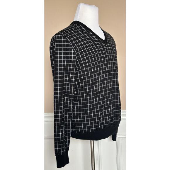 Ralph Lauren Purple Label Mens V-Neck Cashmere Black Sweater M IT NWT $1495 - Picture 2 of 8